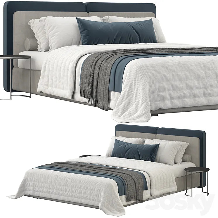 Minotti tatlin soft bed 3DSMAX Model