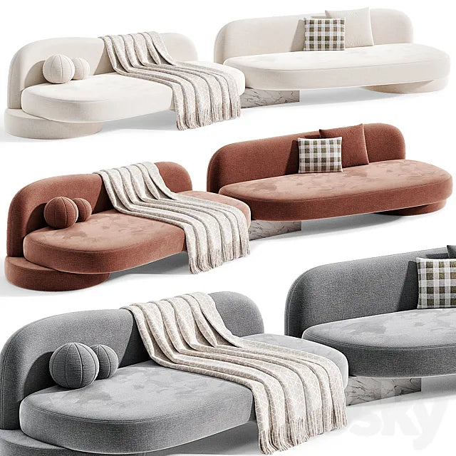Model range of sofas modular modification 3ds Max