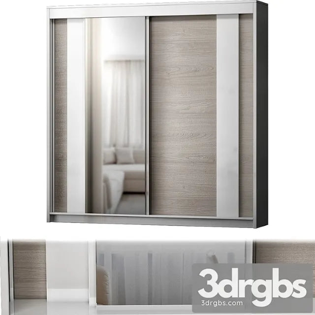 Modern 2 door sliding wardrobe hokku designs colou 3D Model Free