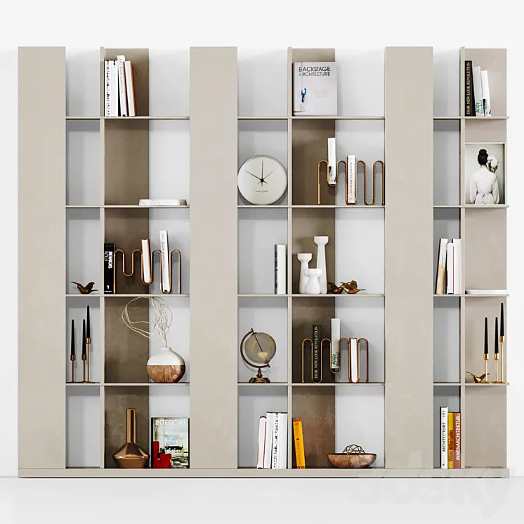 modern bookshelf 01 3DSMAX Model
