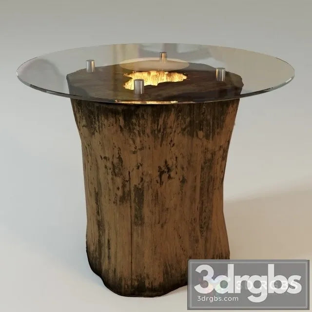 Modern Cypress Tree Trunk Table 3D Model Free