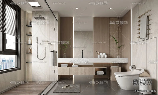 Modern Style Interior 3D Blocks – Kitchen 3D Model – 264 – VRAY