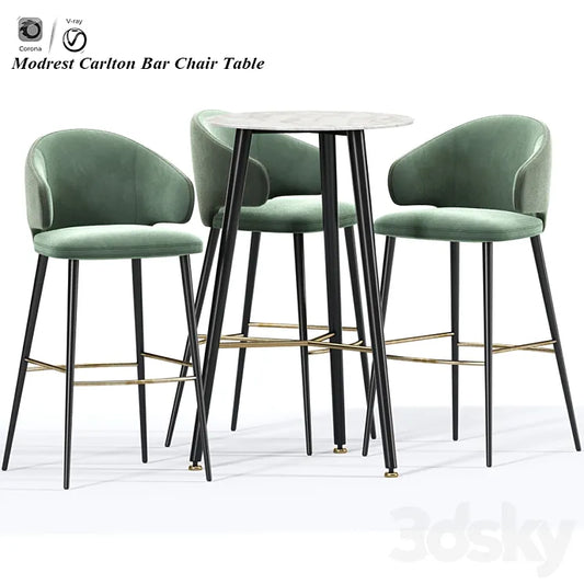 Modrest Carlton Bar Stool And Table 3DSMAX Model