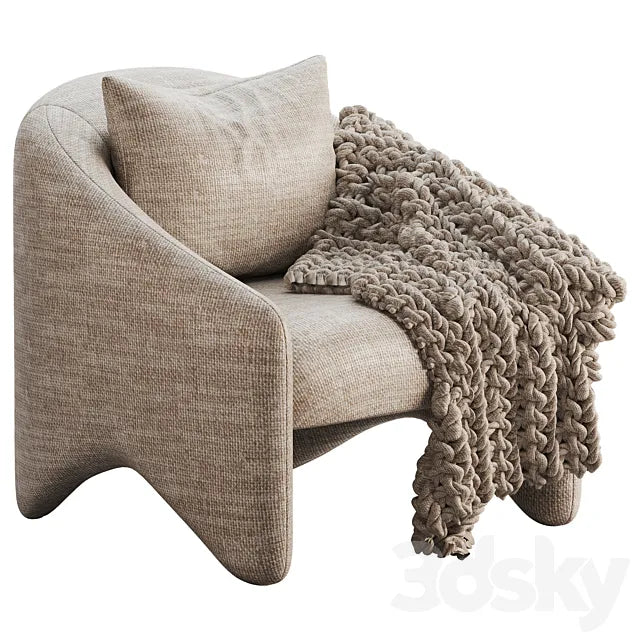 Modrest Halton Accent Chair 3ds Max