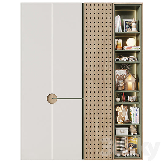 Modular children’s wardrobe in a modern minimalism style 18 3ds Max