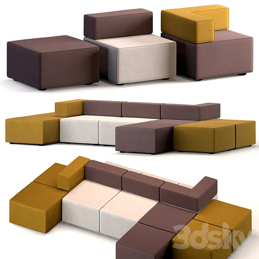 Modular sofa upholstered furniture 3DSMAX Model