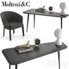 Molteni & C Chelsea Chair and Belsize Table 3DSMAX Model