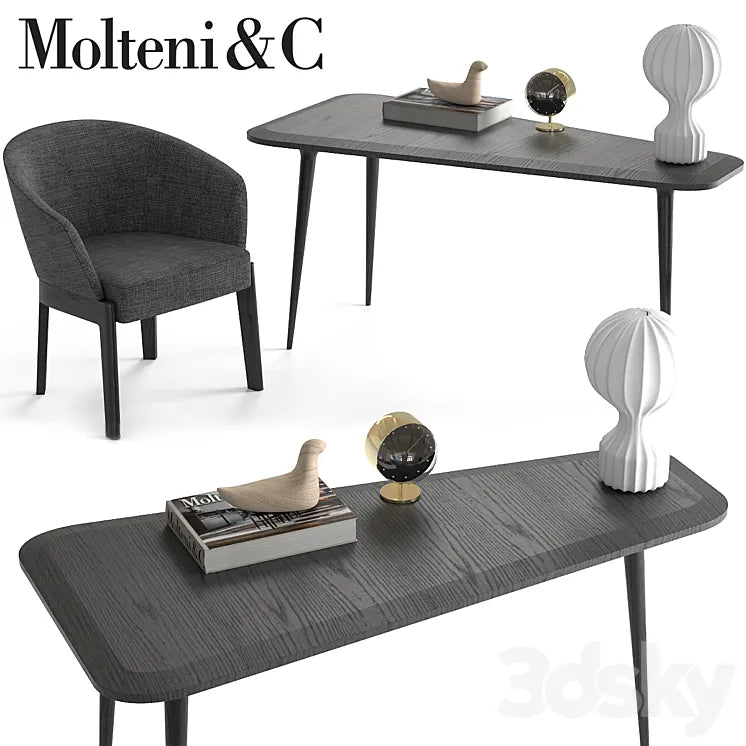 Molteni & C Chelsea Chair and Belsize Table 3DSMAX Model