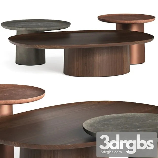 Molteni C Louisa Coffee Side Tables 3D Model Free