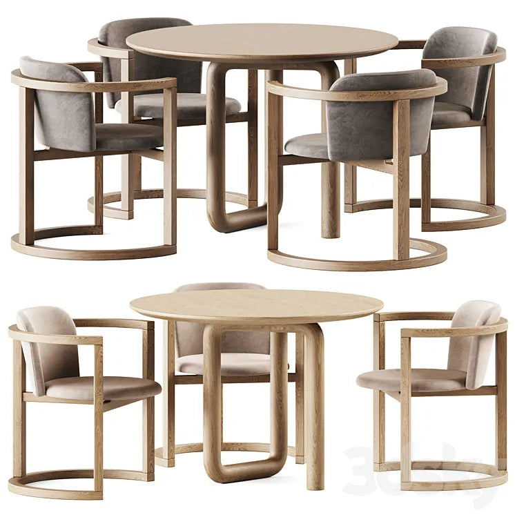 Mono Table by Objects and Ideas and Stir Chair by Kazuko Okamoto 3DSMAX Model