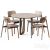 Mono Table by Objects and Ideas and Wooden Klara Chair by Moroso 3DSMAX Model