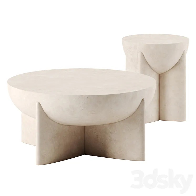 Monti Lava Stone coffee tables by West elm 3DSMAX Model