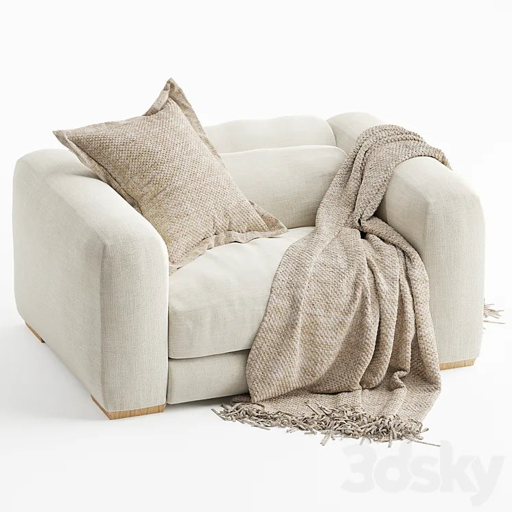 Mukuru Corner Sofa One Seater 3DSMAX Model