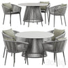 Muse dining table Silver round 3DSMAX Model
