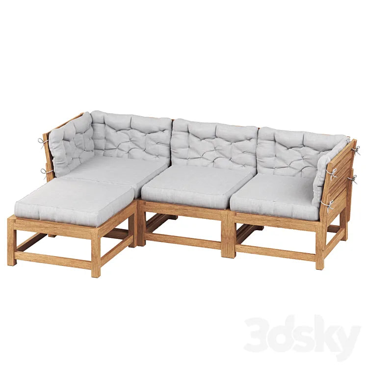 NAMMARO Modular 3-seater sofa with footstool IKEA 3DSMAX Model