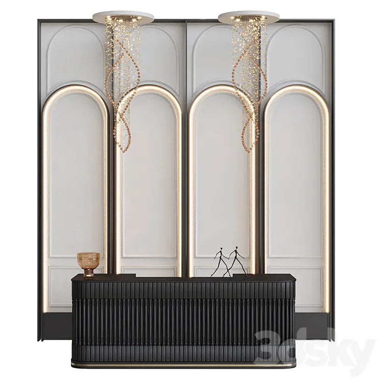 Neoclassical reception desk 13 3DSMAX Model