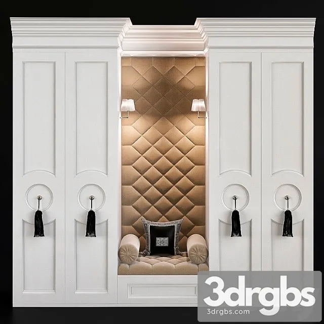 Neoclassical style wardrobes 3D Model Free