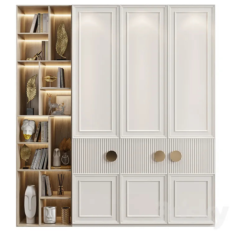 Neoclassical wardrobe 38 3DSMAX Model