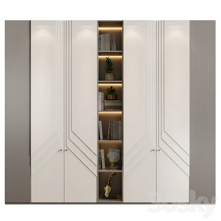 Neoclassical wardrobe 40 3DSMAX Model