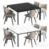 Nice Leather Chair and Homey Square Table 3DSMAX Model