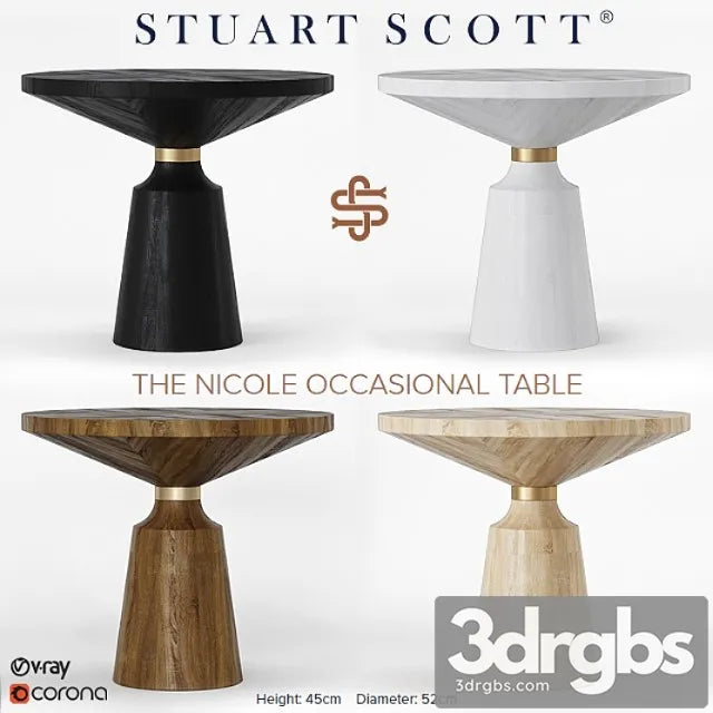 Nicole occasional table 2 3D Model Free