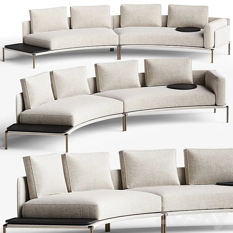 NOAH Curved sofa By Zanotta 3DSMAX Model