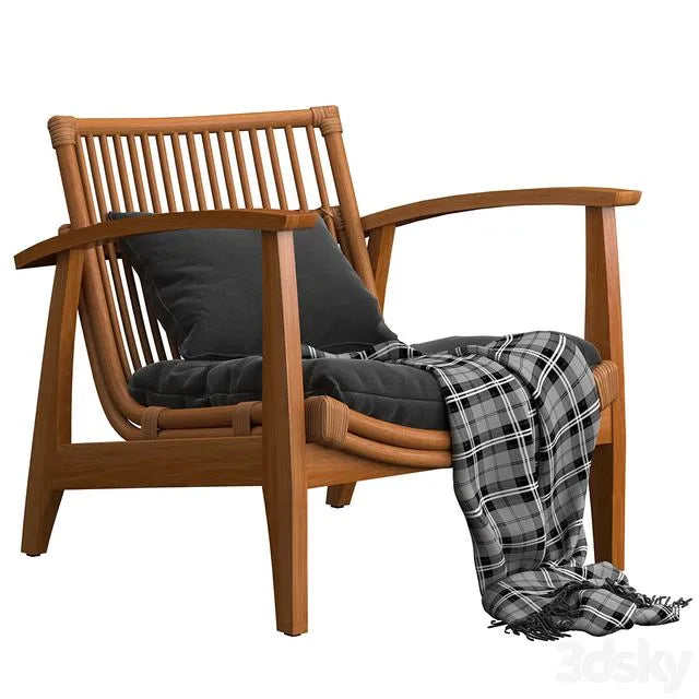 Noelie Rattan Lounge Chair 3dsMax Model