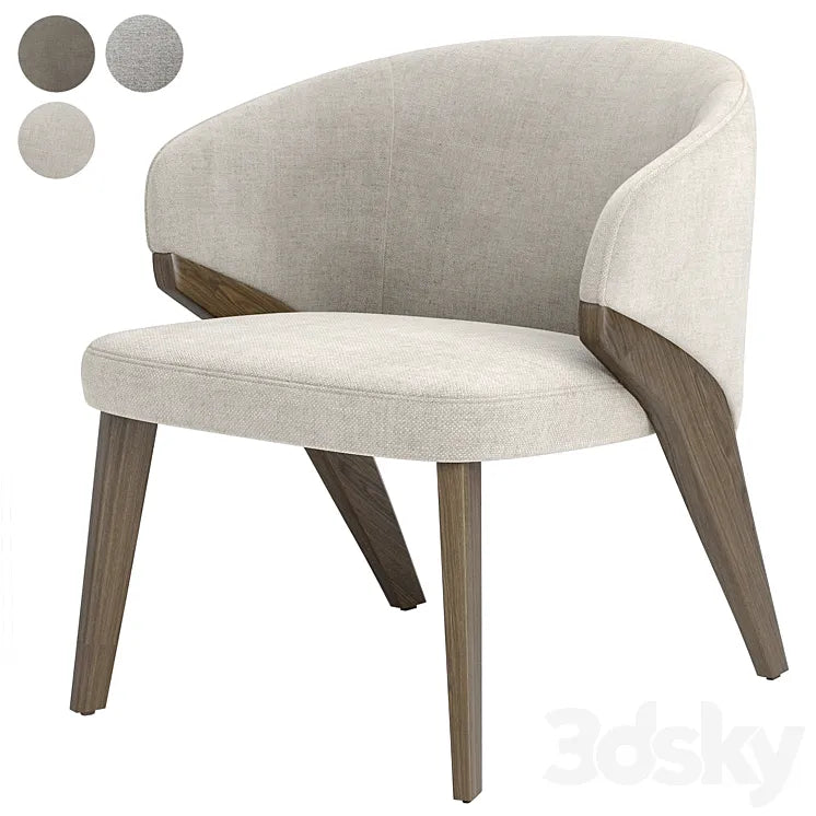 Nora armchair by Bross italy 3DSMAX Model