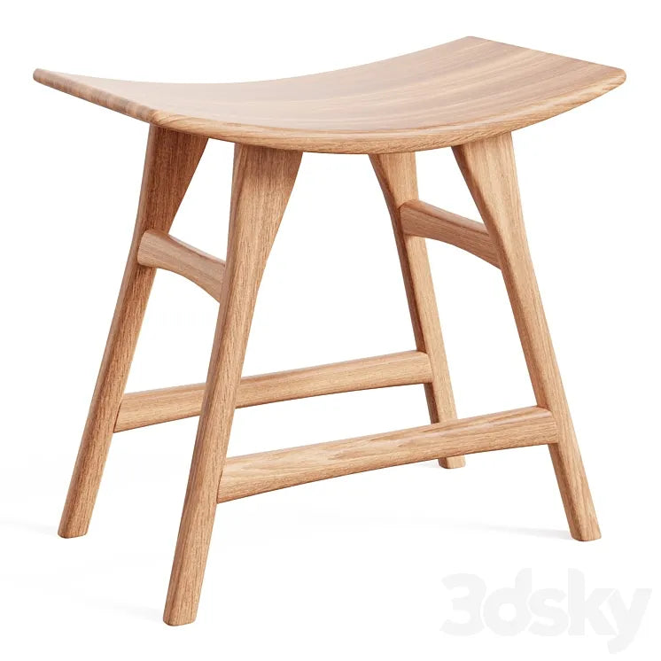 Oak Osso Stool 3DSMAX Model