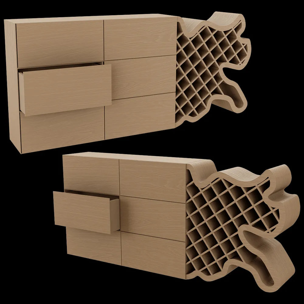 ODINGENIY - Chest of drawers Stump 6 drawers 3ds Max