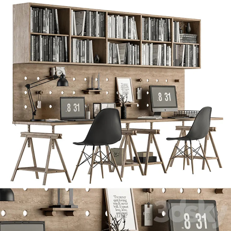 Office Furniture - employee Set 27 3DSMAX Model