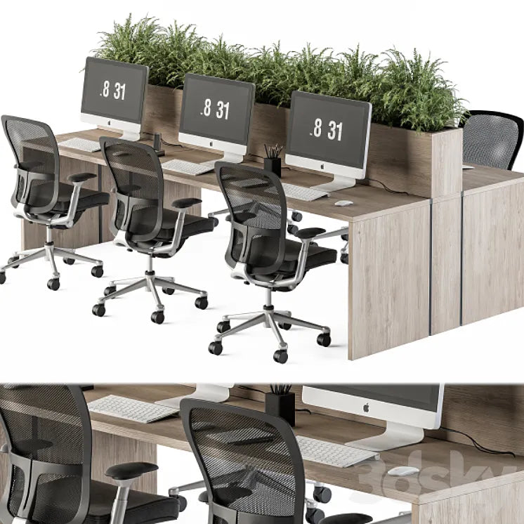 Office Furniture - employee Set 47 3DSMAX Model