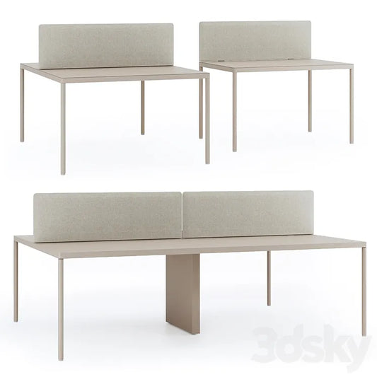 Office tables LAS Fil Rouge 3DSMAX Model