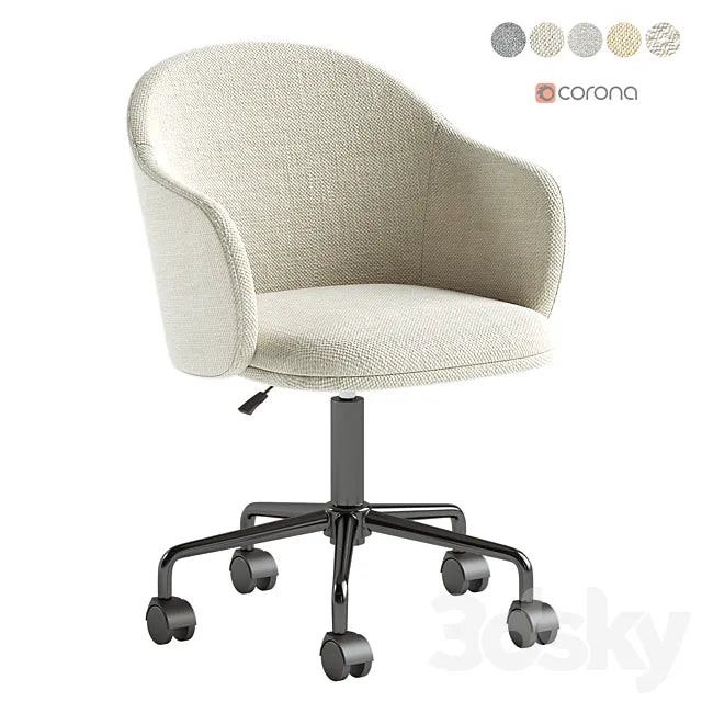 Ofis kreslosi Echo bej 3ds Max