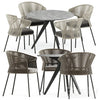 Ola 923 P-IMP and Ola 923/P chairs by Potocco and Teak nero table CF 100 by manutti 3DSMAX Model