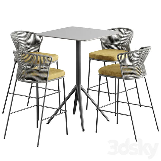 Ola Chair Bar OTX Table 3DSMAX Model
