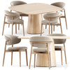 Oleandro chair by Calligaris and POV 462 table by Ton 3DSMAX Model