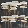 Oleandro Chair Canto Table Dining Set 3DSMAX Model