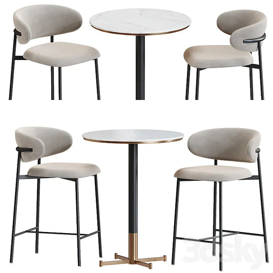 Oleandro Stool Metal bar table by Calligaris 3DSMAX Model