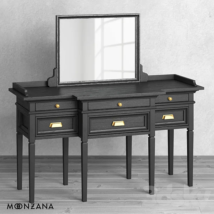 OM Table with mirror Oldfashion Moonzana 3DSMAX Model