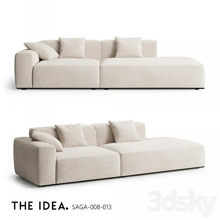 OM THE-IDEA modular sofa SAGA 008-013 3DSMAX Model