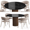 Ostinato table Turin chair Dining set 3DSMAX Model