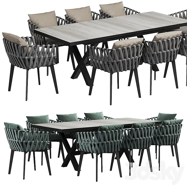 Outdoor dining table 3DSMAX Model