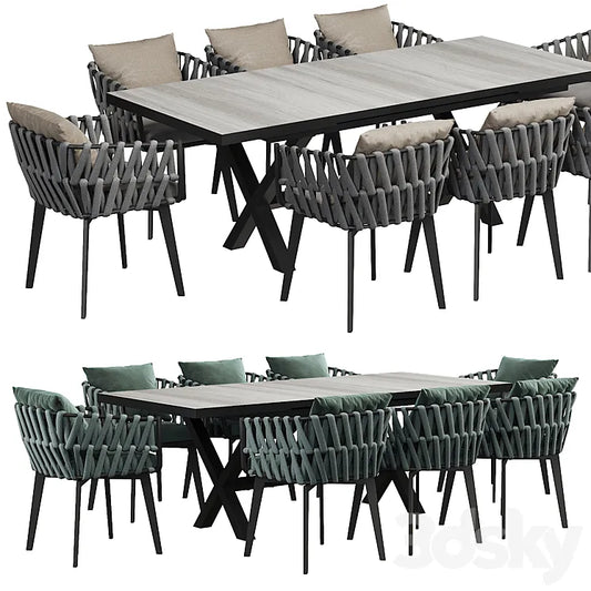 Outdoor dining table 3DSMAX Model