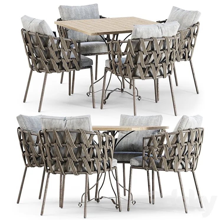 Outdoor garden furniture set_v01 / Furniture set 3DSMAX Model