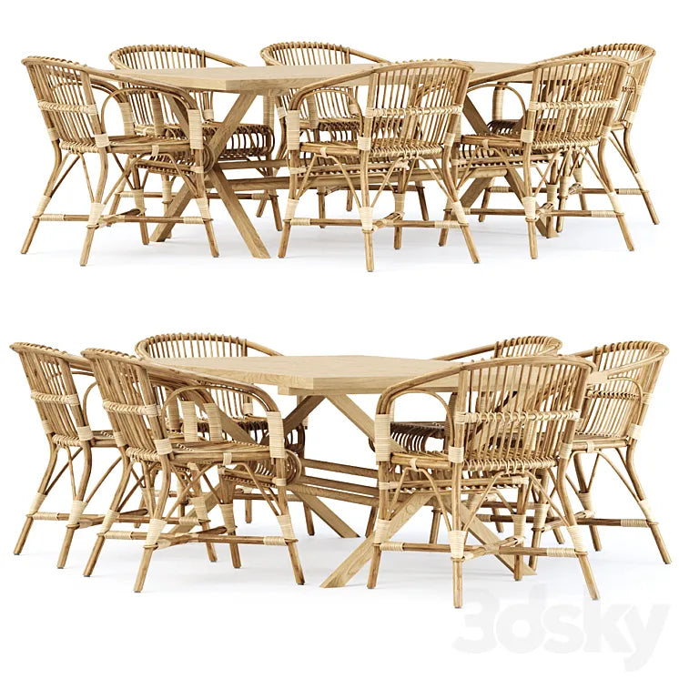 Outdoor garden furniture set_v02 / Garden furniture set 3DSMAX Model