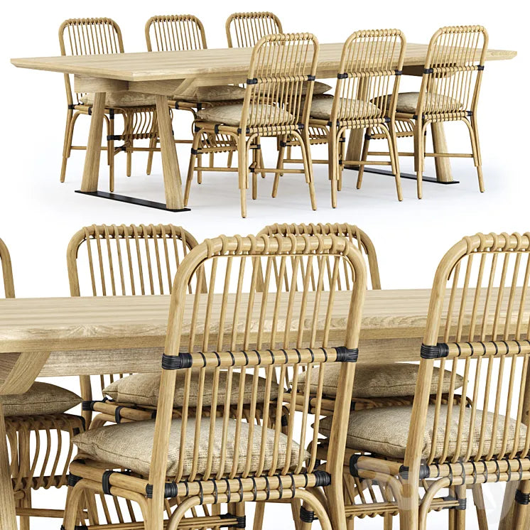 Outdoor garden furniture set_v03 / Garden furniture set 3DSMAX Model