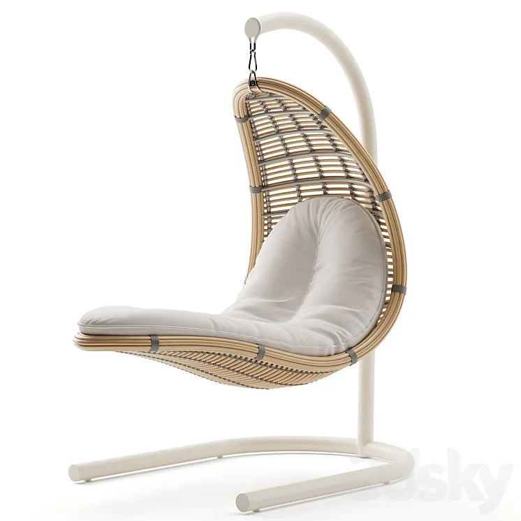 Outdoor garden wicker rattan hanging chair Christy 3DSMAX Model