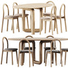 Oval Mono Table by Objects & Ideas and Bobby Upholstered Chair by DesignByThem 3DSMAX Model