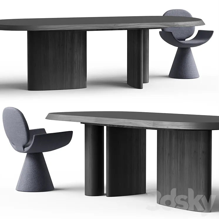 Padiglioni table and Youpi chair by BONALDO 3DSMAX Model
